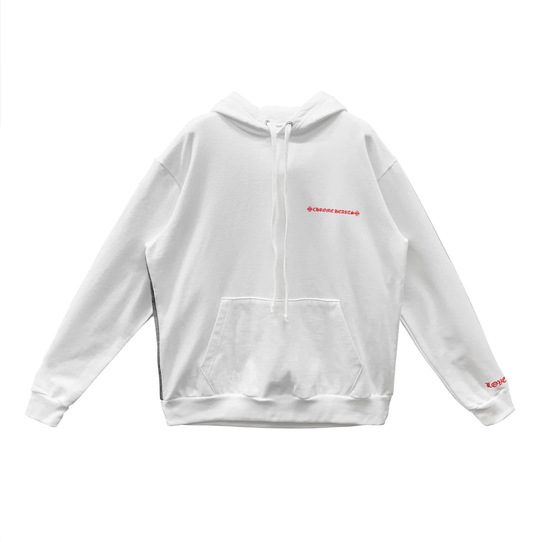 Laurie Lynn Stark Love You Portrait Pullover Hoodie White/Red