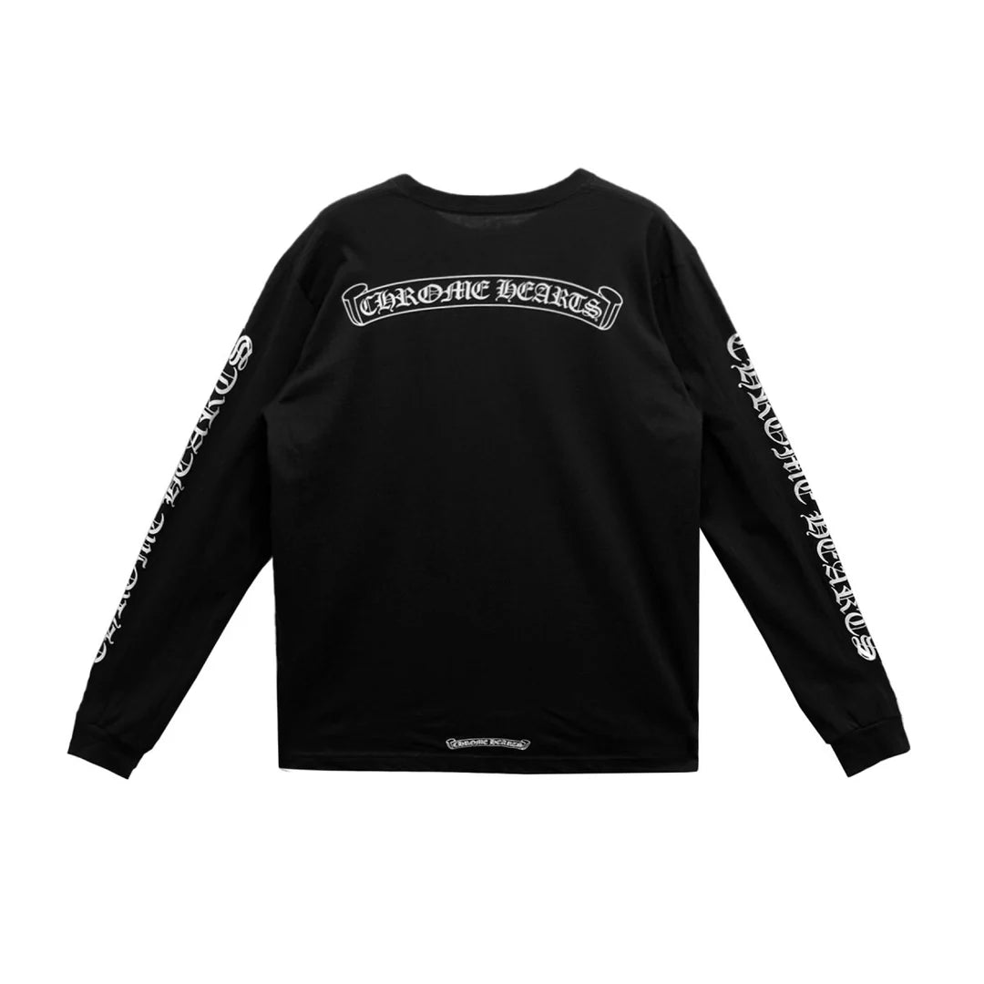 Scroll L/S Tee Black