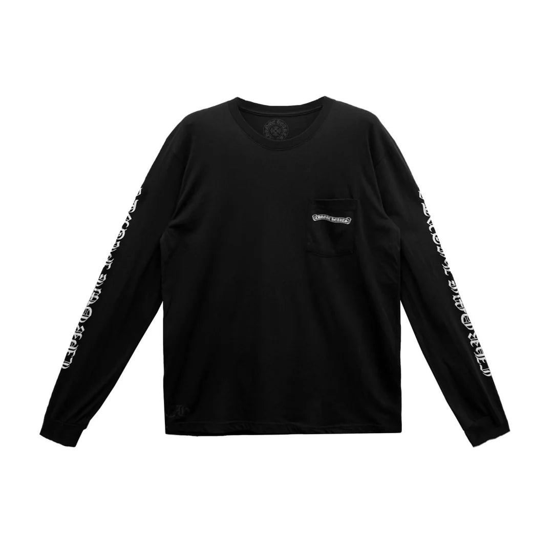 Scroll L/S Tee Black