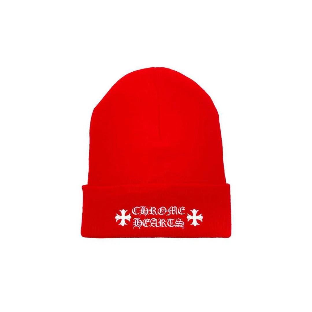 Hollywood Embroidered Beanie Red