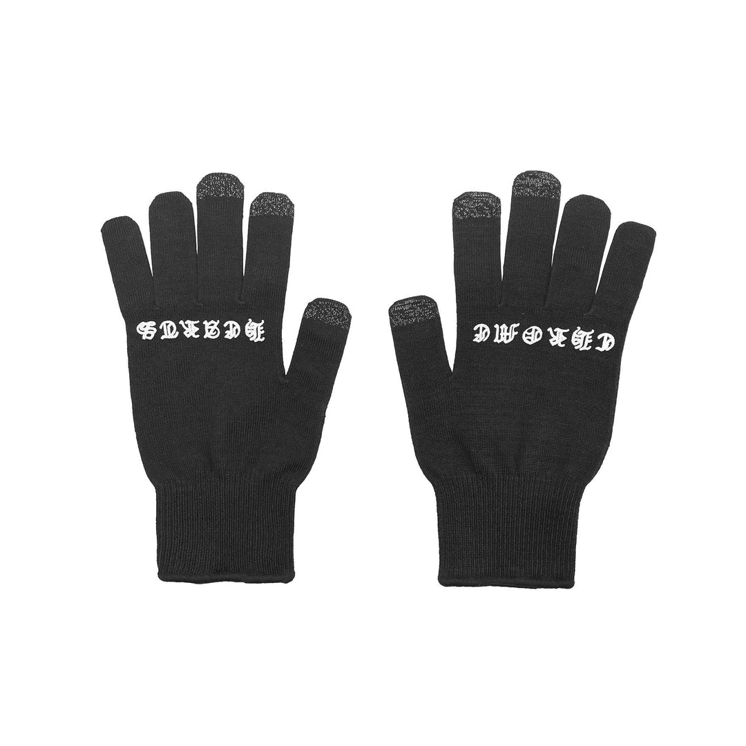 Script Gloves Black