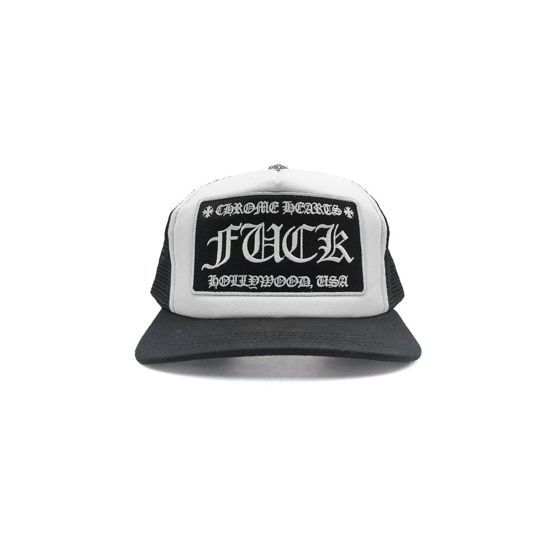 Fuck Embroidered Hollywood Trucker White/Black