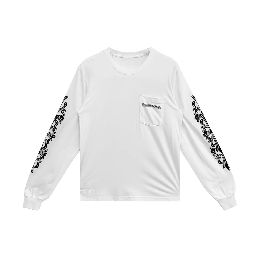 Aspen Exclusive Floral Long Sleeve Tee White