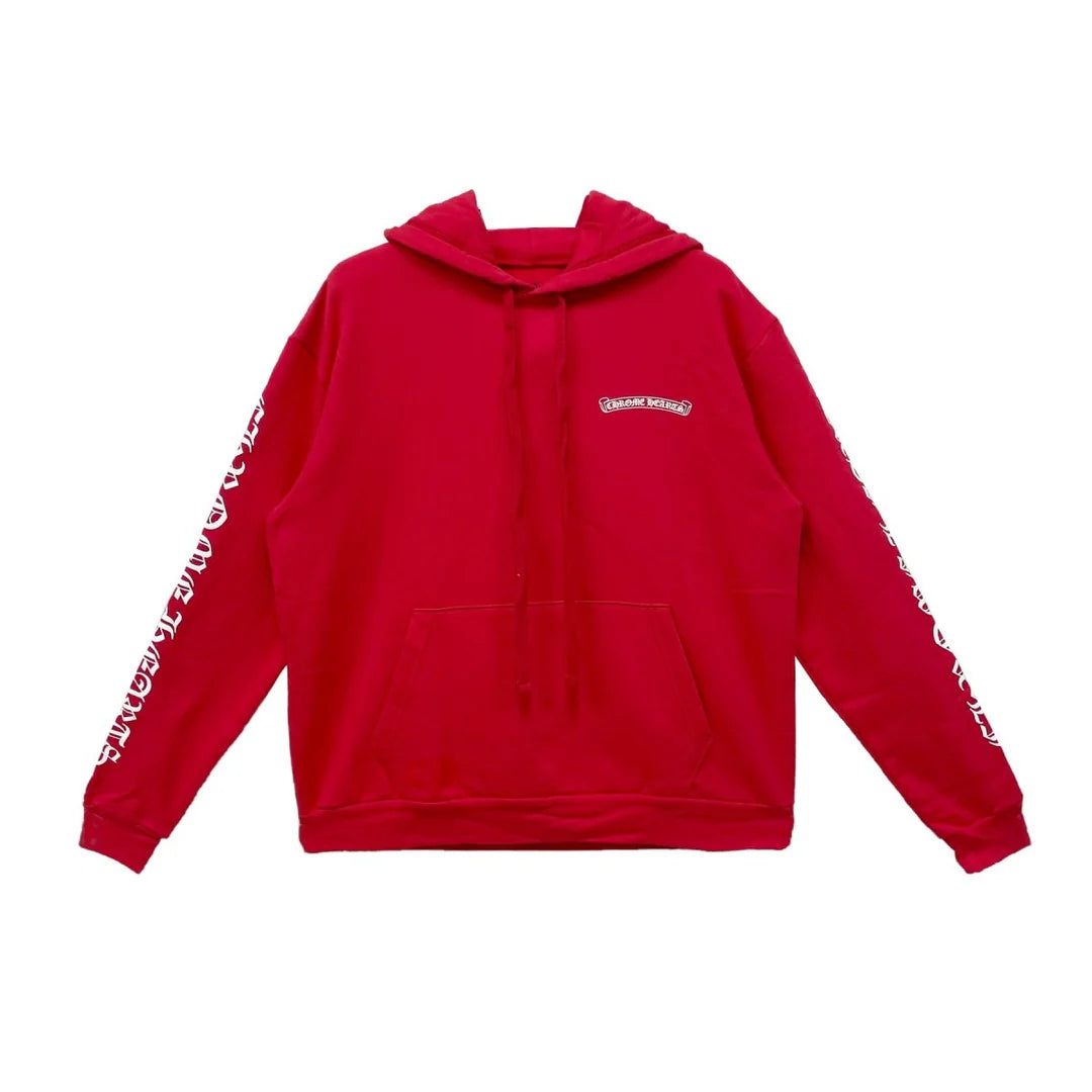 Online Exclusive Scroll Pull Over Hoodie Red