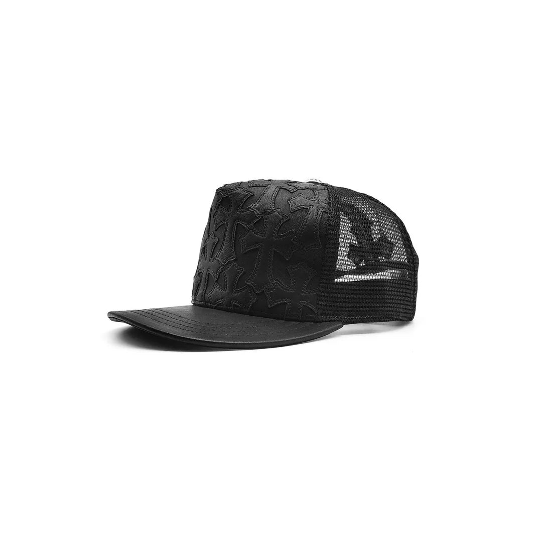 Cemetery Cross Patch Trucker Black