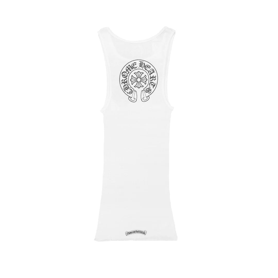 Horseshoe Tank Top White