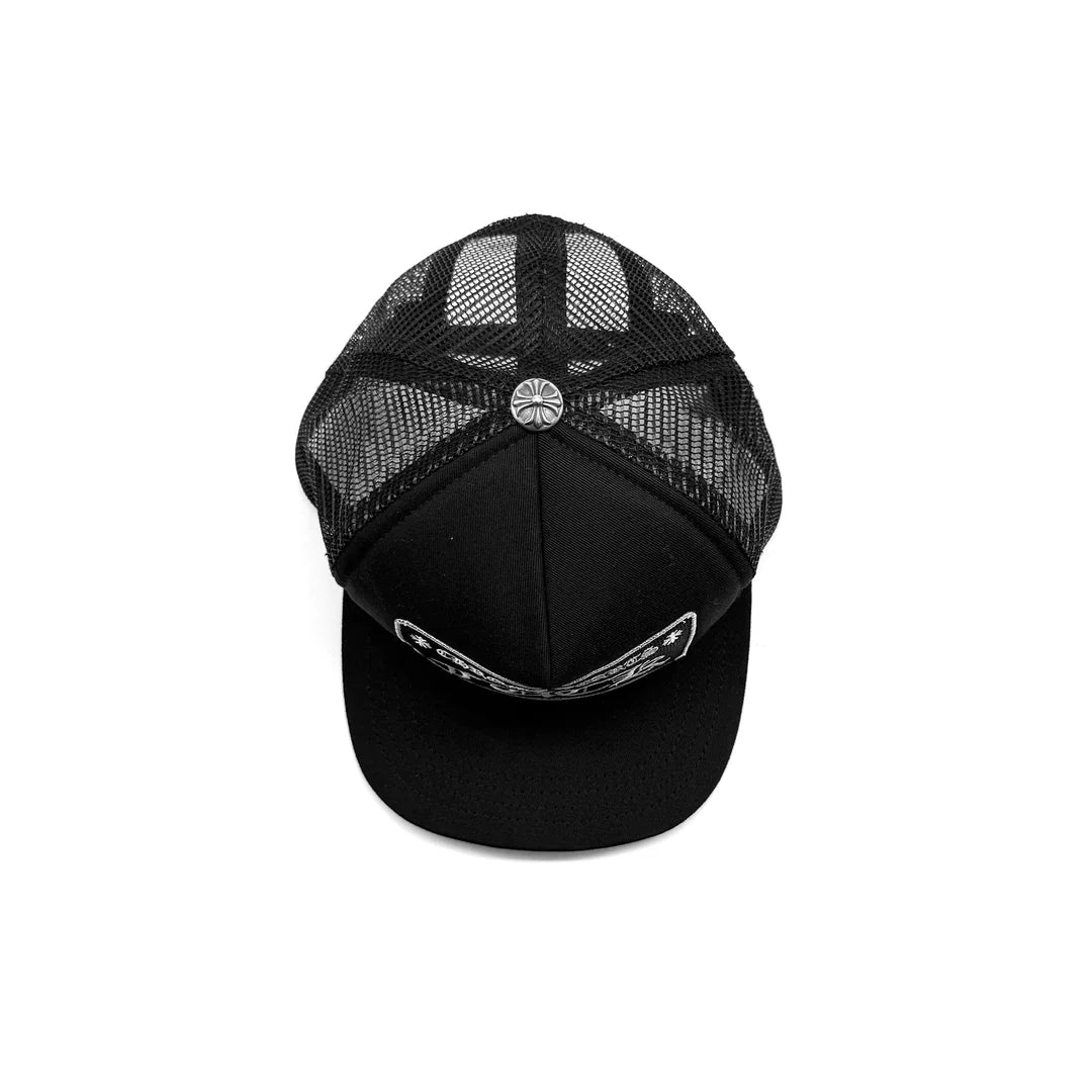 Fuck Embroidered Hollywood Trucker Black